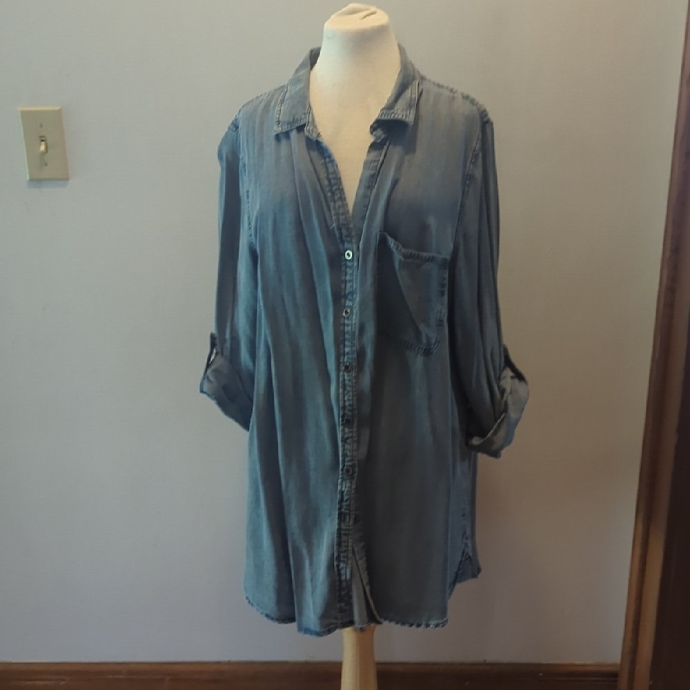 Blue Denim Shirt Dress